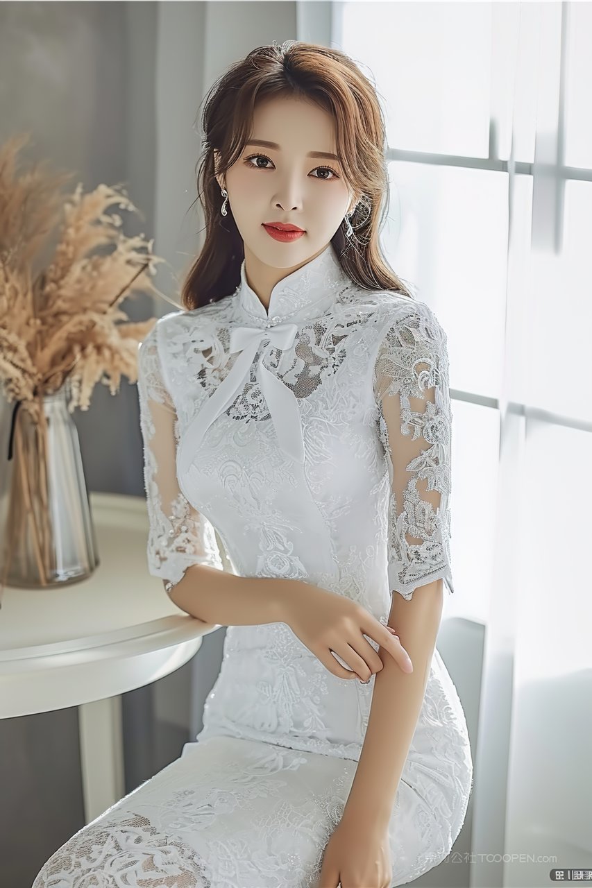 清纯可爱气质服装微笑高清摄影少女女性青年性感长发