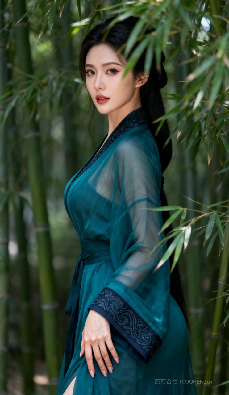 妩媚古风性感汉服大胸美女美艳少女