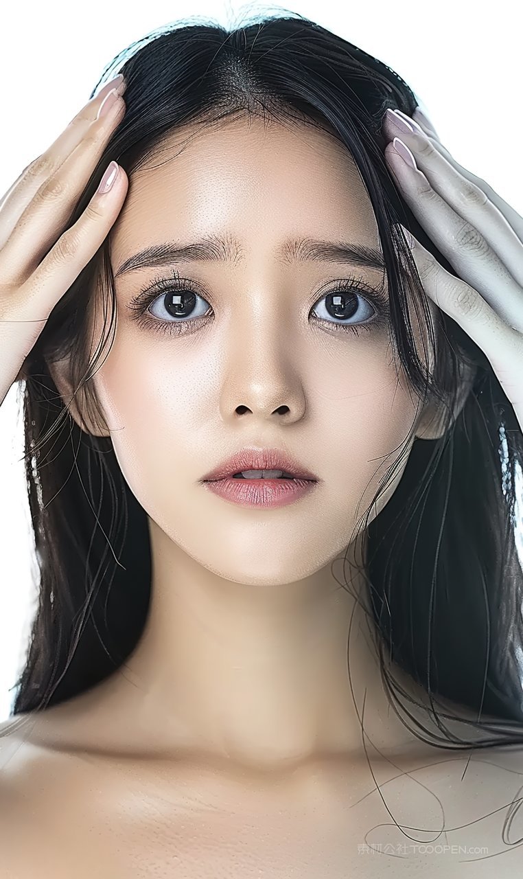 少女青春清纯魅力美女活力时尚美容彩妆优美