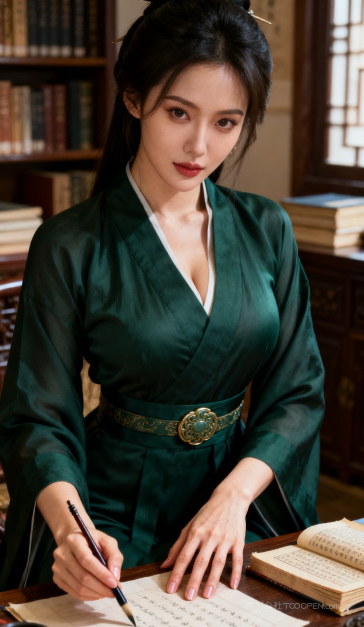 美艳摄影女性古风汉服美女丰腴性感