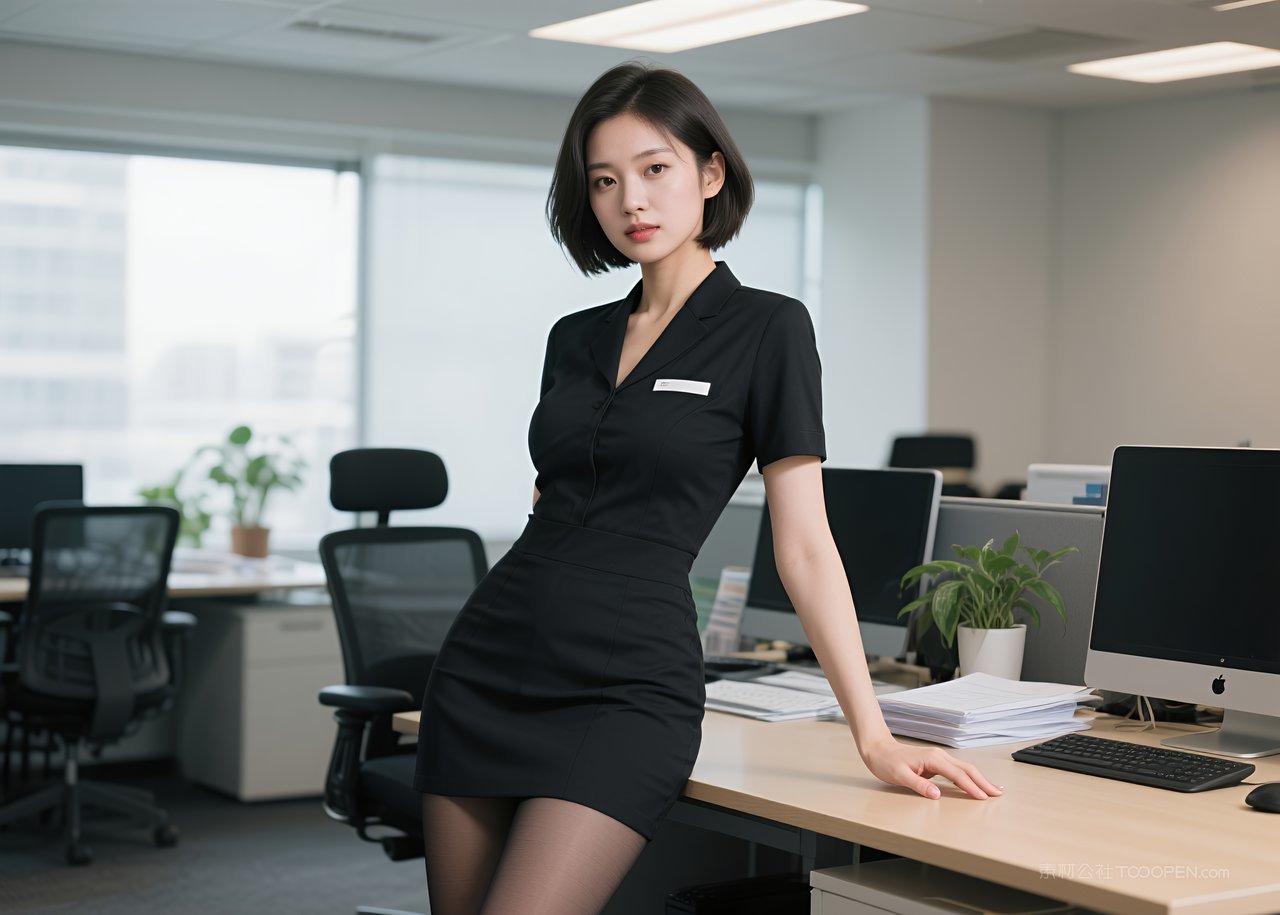 性感职业短裙模特丝袜女性美女美腿写真