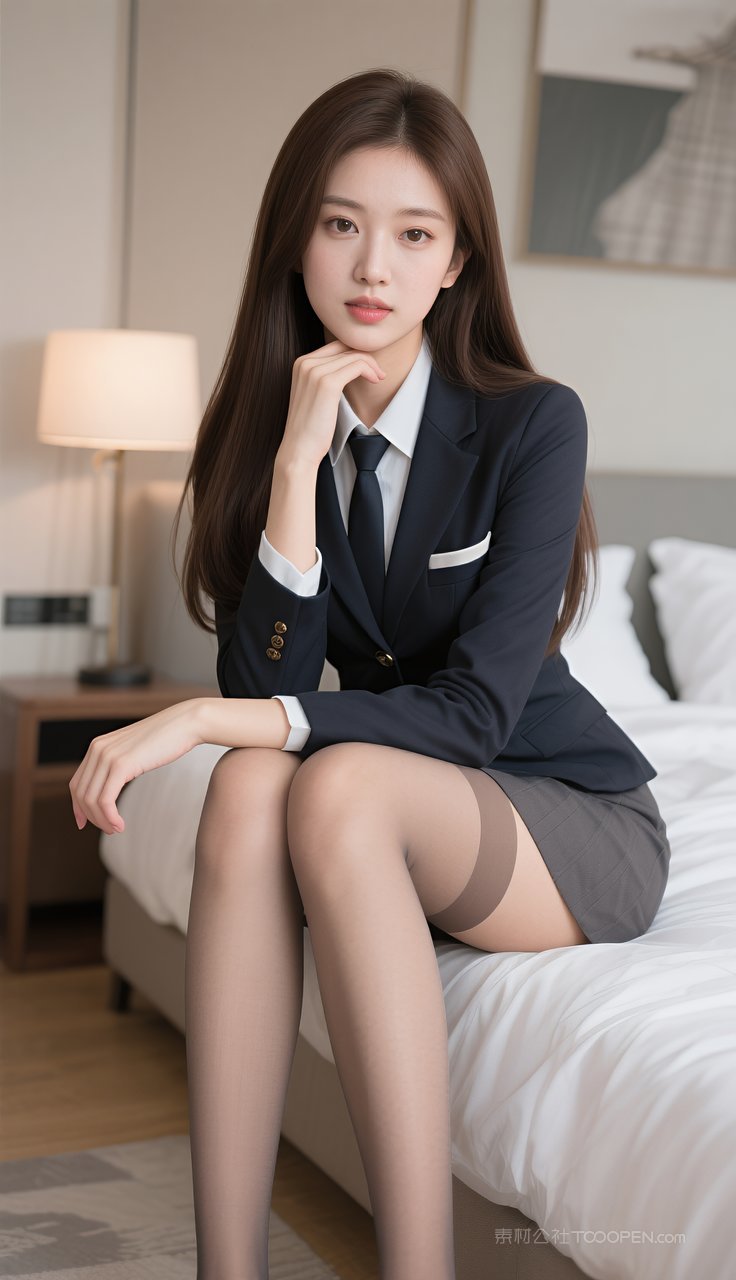 模特制服少女美女丝袜长腿美腿短裙