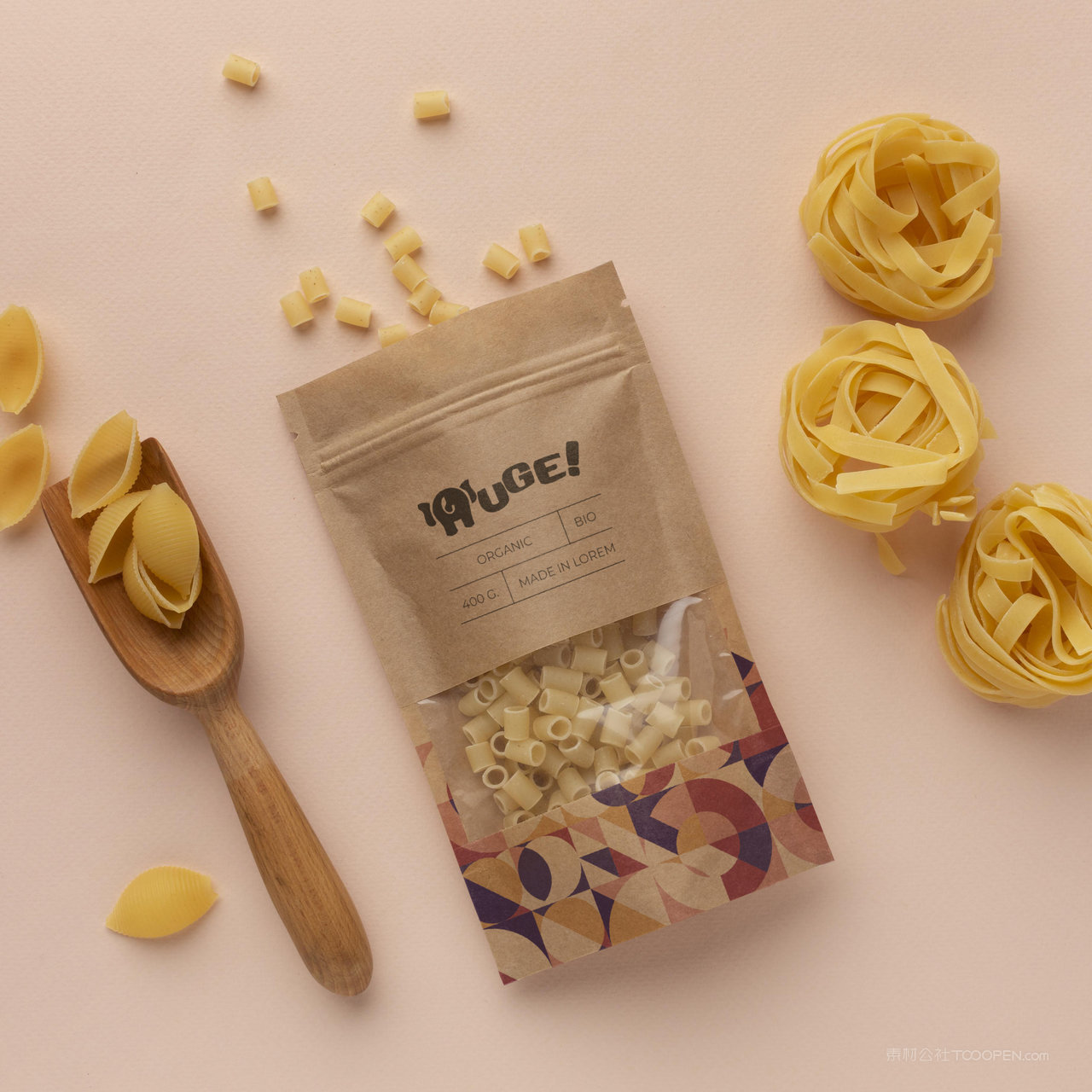 有开窗的食品包装袋贴图样机