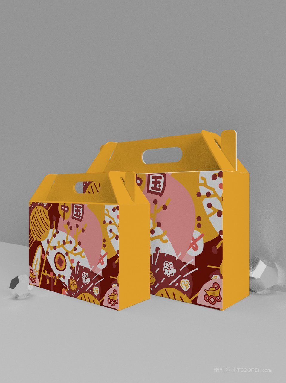 手提礼盒包装样机模板