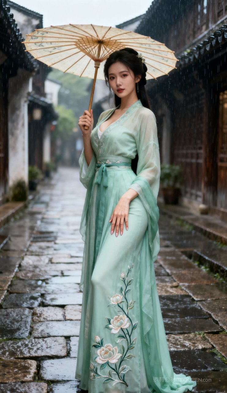 古风大胸汉服妩媚少女美艳性感美女国风