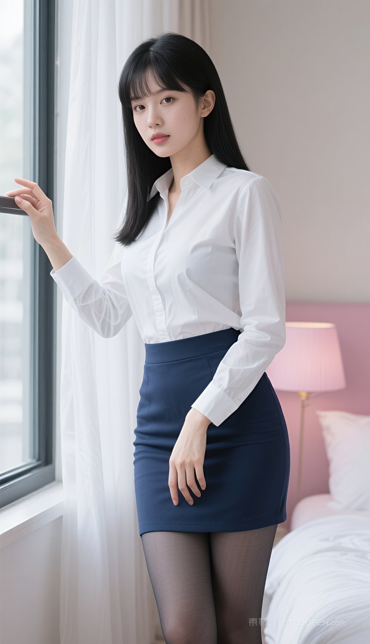 短裙丝袜美腿模特长腿美女制服