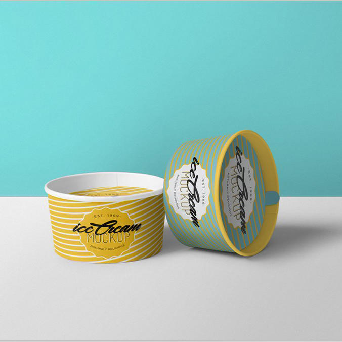 雪糕杯包装样机模板
