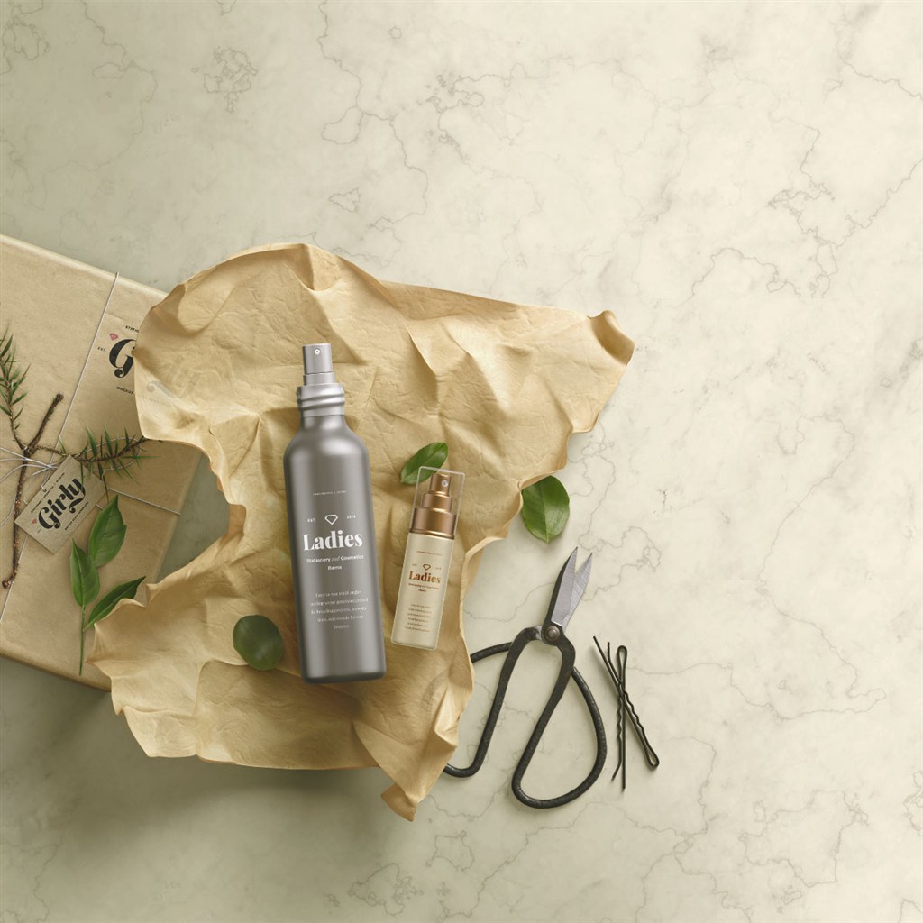 时尚化妆品护肤品包装设计模板样机