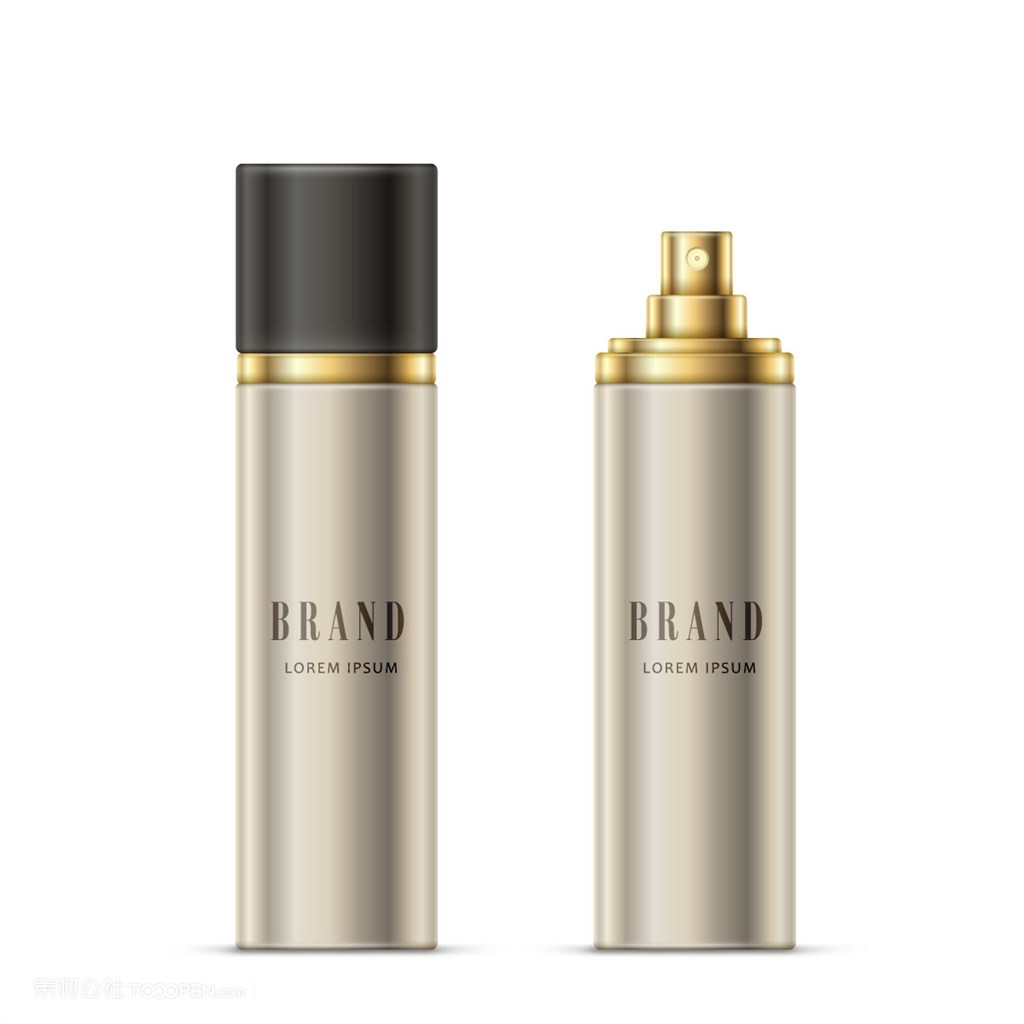 金属质感化妆品包装设计样机