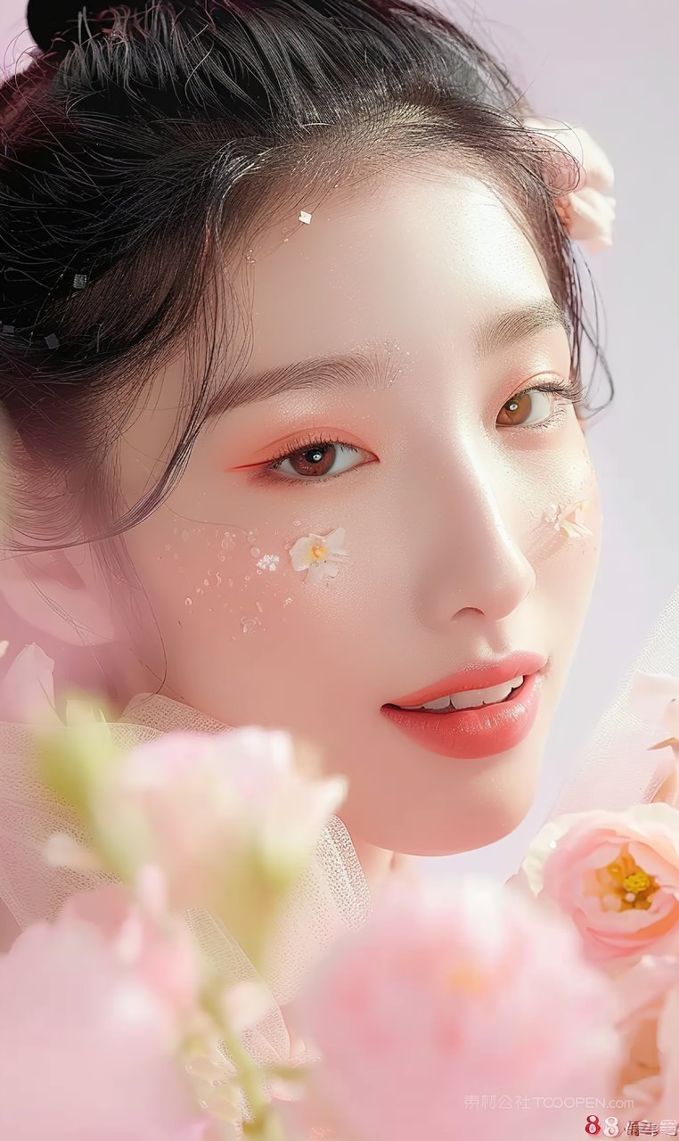 盛装清纯彩妆魅力优美美容时尚少女美女