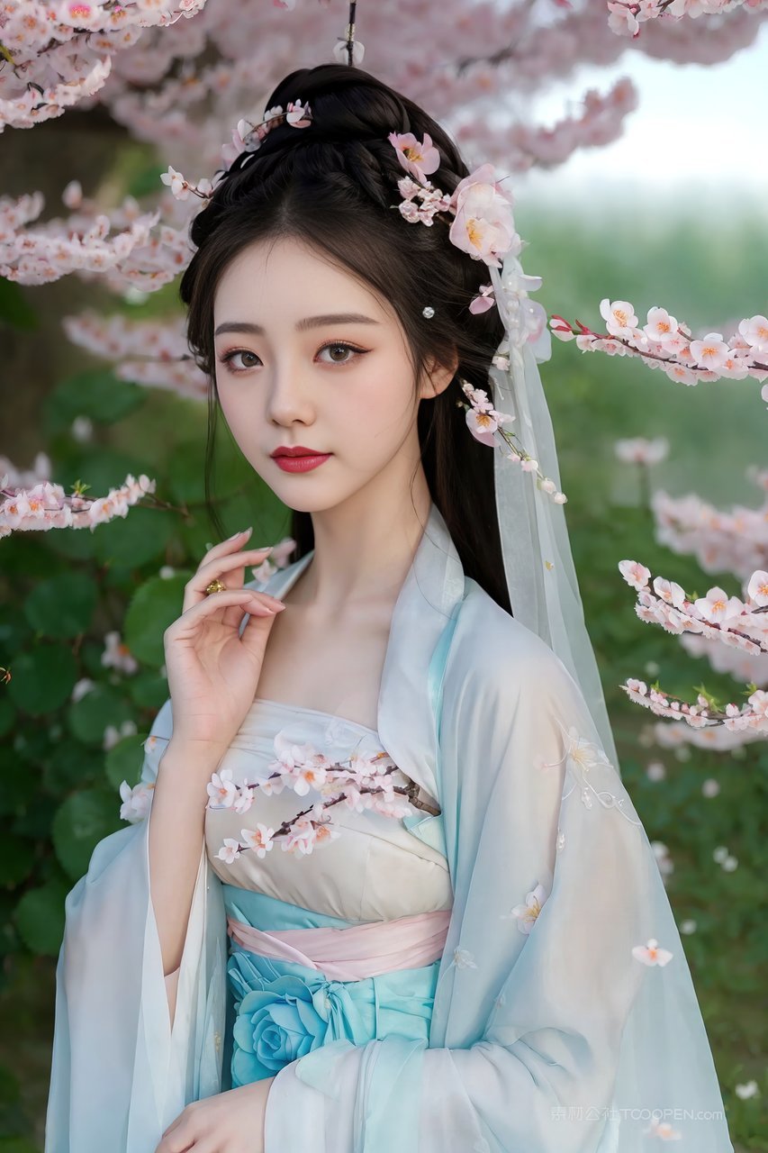 莺惭燕妨ai智造美女艺术写真壁纸大全