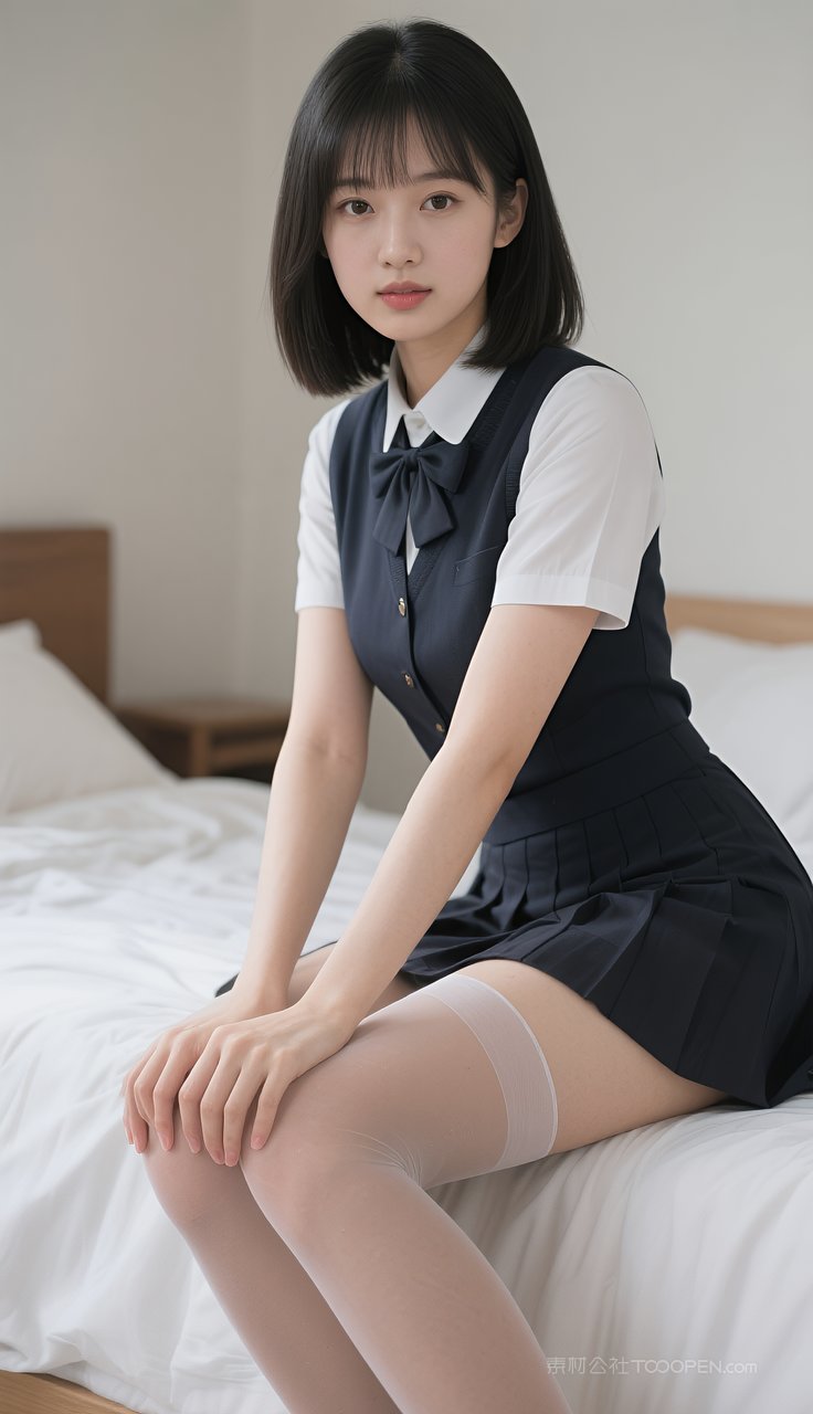 美女丝袜短裙美艳美腿模特制服性感