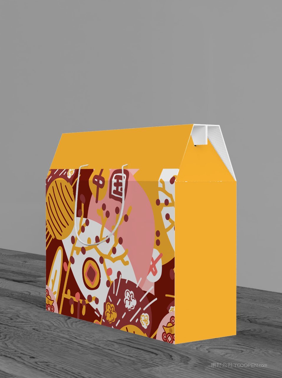 手提礼盒包装样机模板