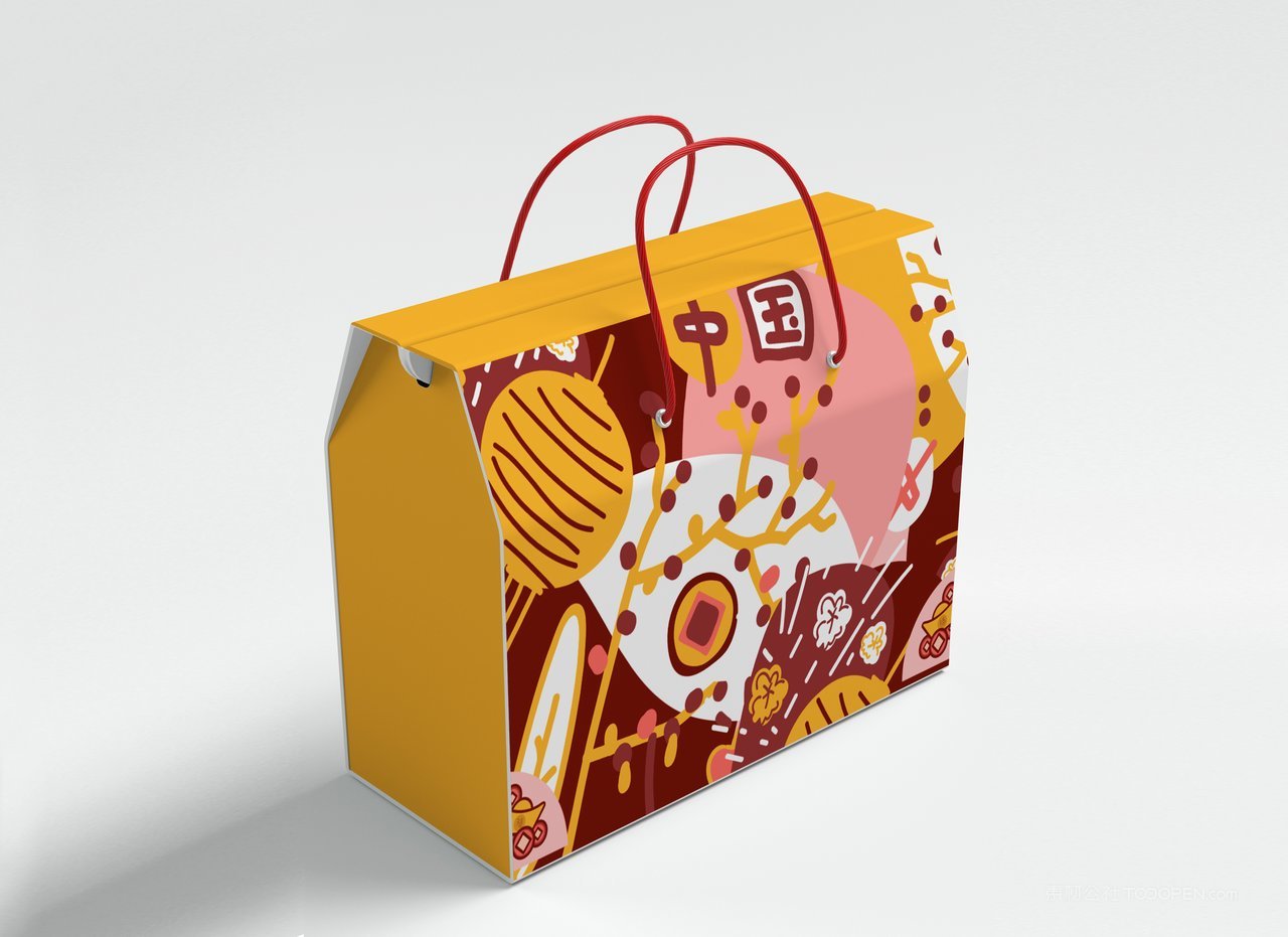 手提礼盒包装样机模板