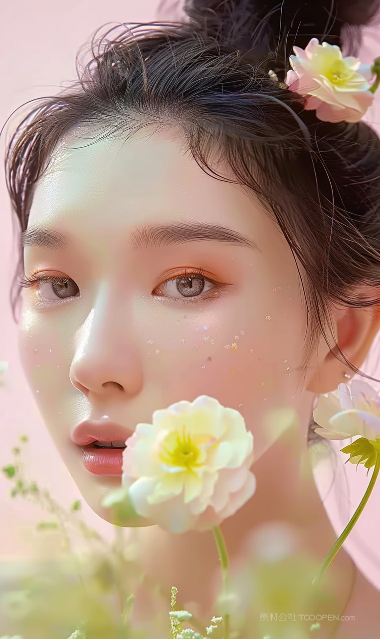 美容时尚美女彩妆高雅魅力女性青春