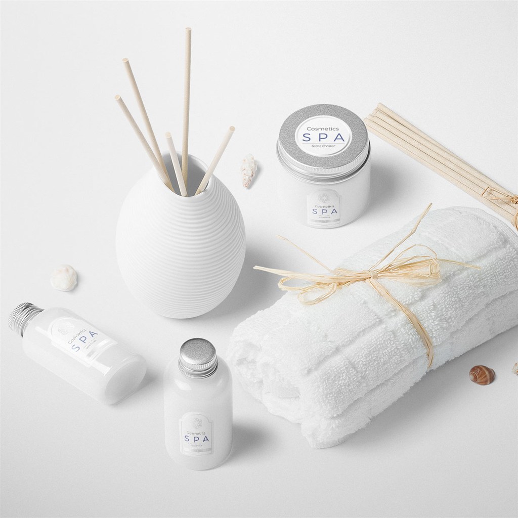 spa精油瓶子包装样机