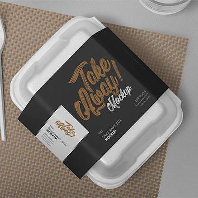 外卖包装盒餐盒样机模板