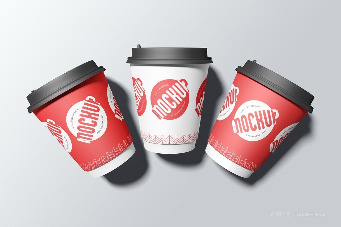 咖啡杯样机顶视图