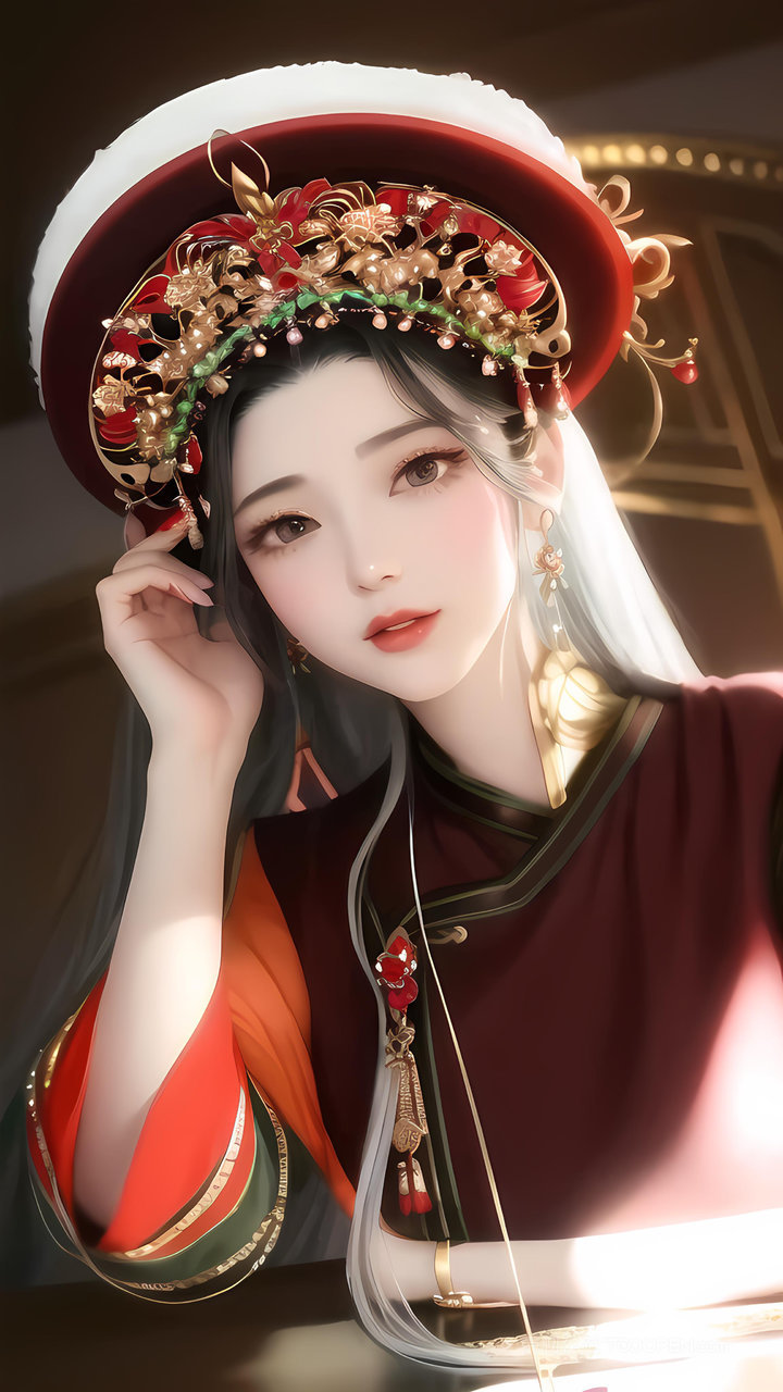 超级性感惊鸿艳影的ai极品美女艺术写真壁纸大全