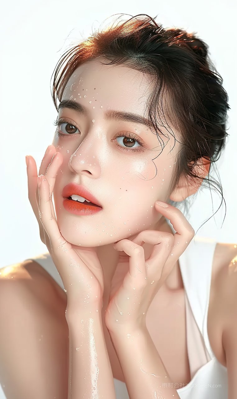 时尚少女魅力清纯彩妆优美美容活力美女