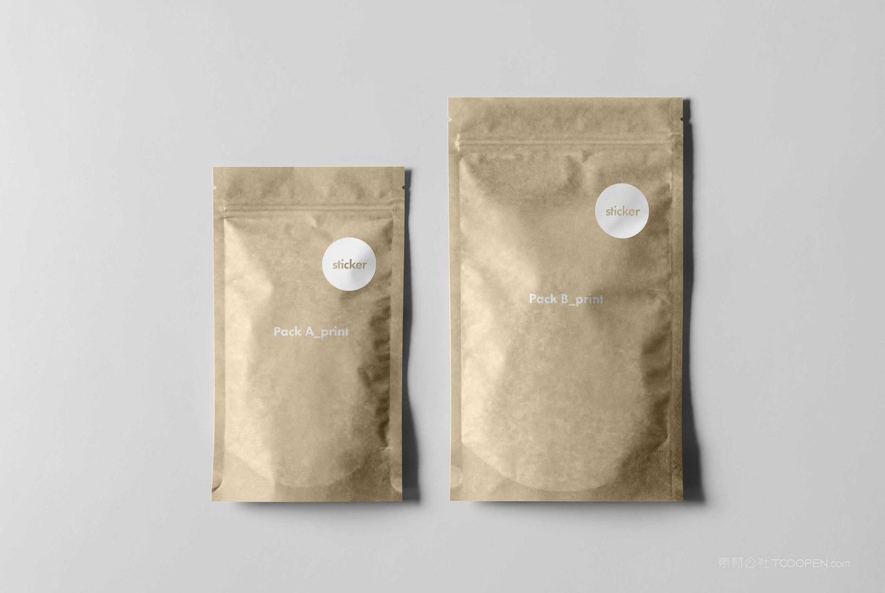 牛皮纸零食密封袋样机