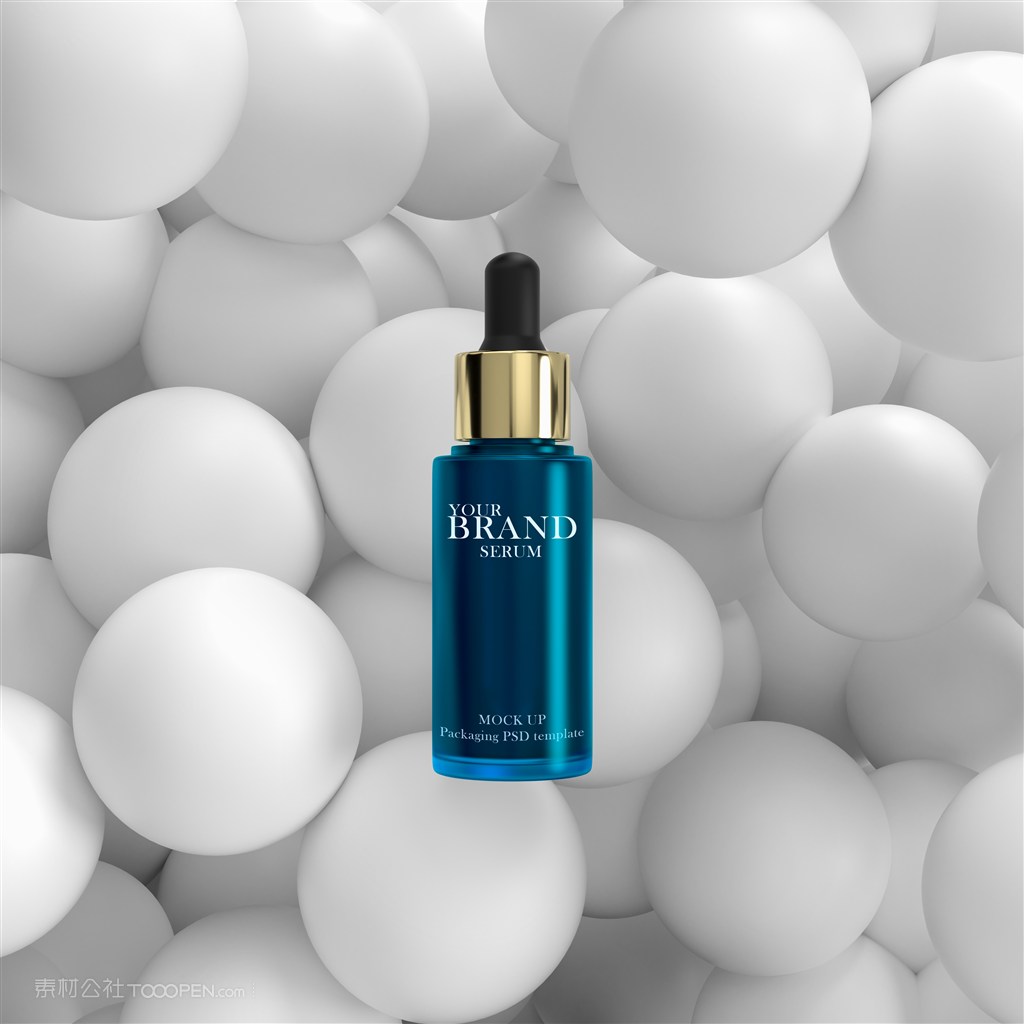 几何形状表面的高级化妆品护肤品样机