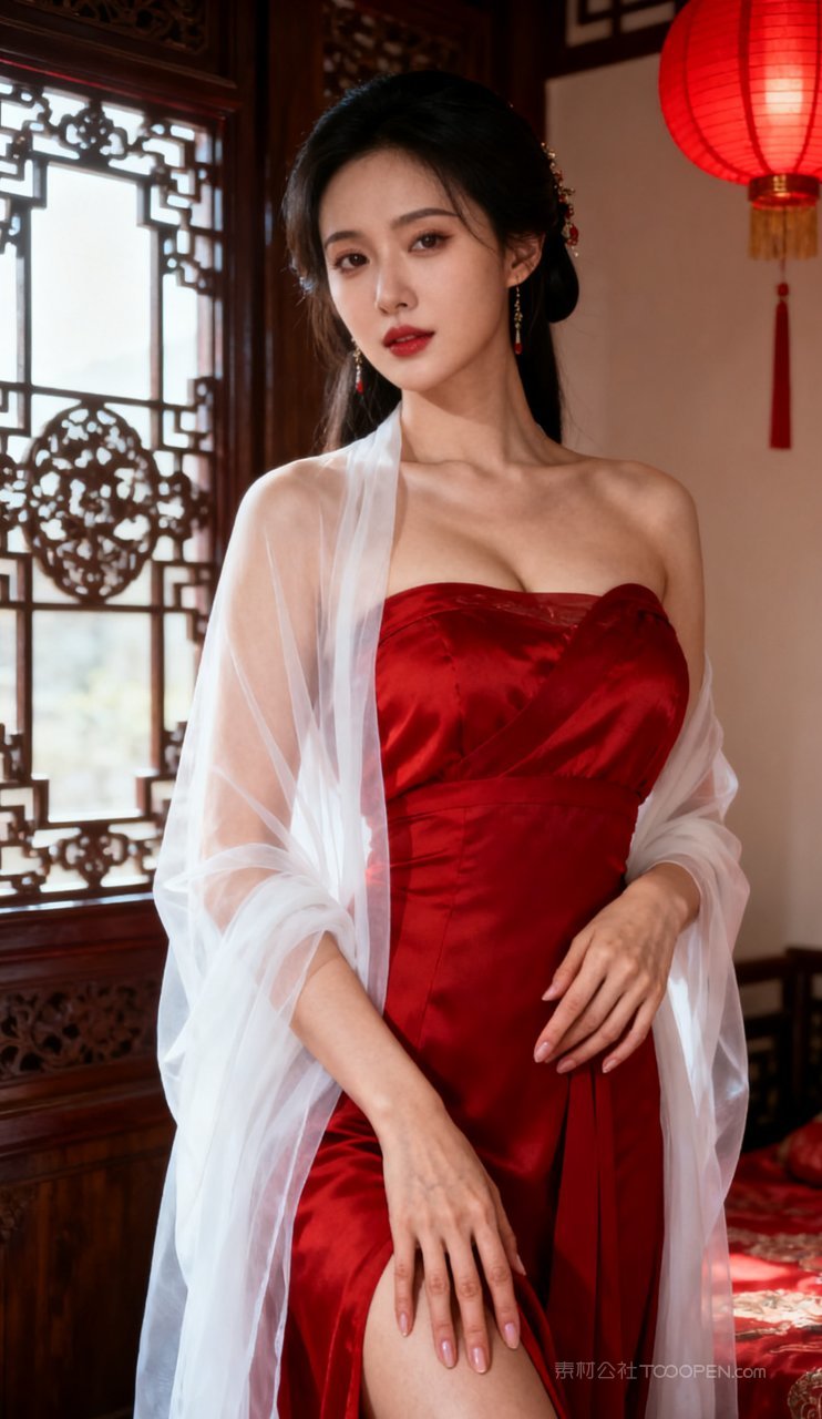 美女美艳性感少女汉服妩媚大胸国风古风