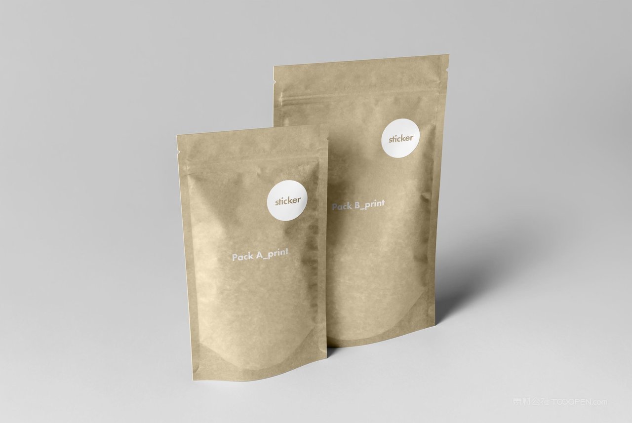 牛皮纸零食密封袋样机