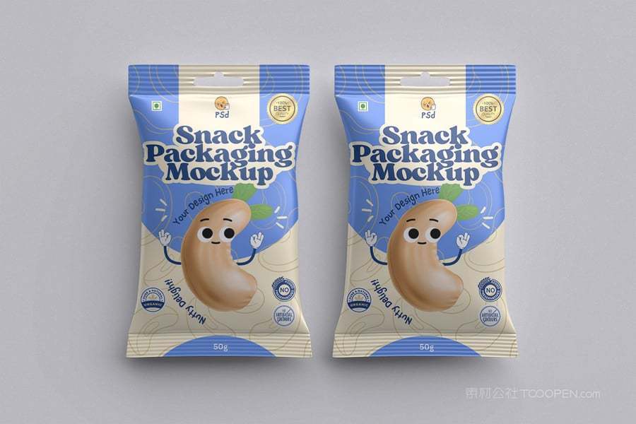 小吃包装食品袋样机