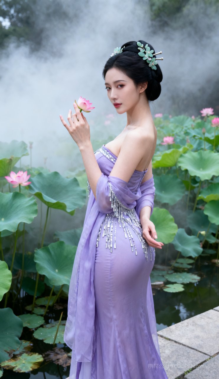 汉服性感美艳美女古风妩媚大胸