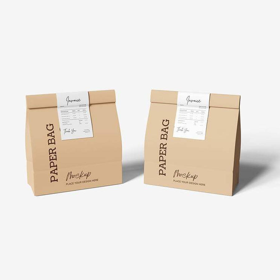 外卖食品纸袋包装样机
