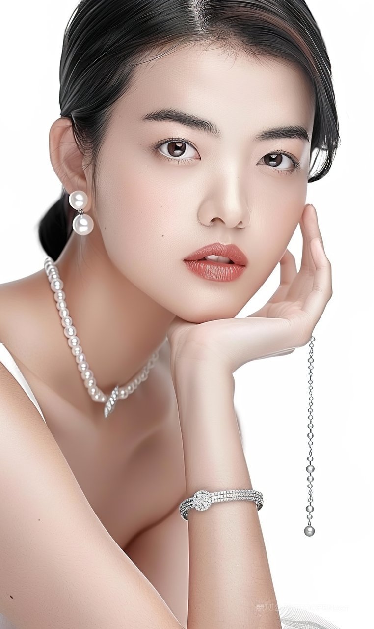 气质少女魅力高雅女性迷人美白