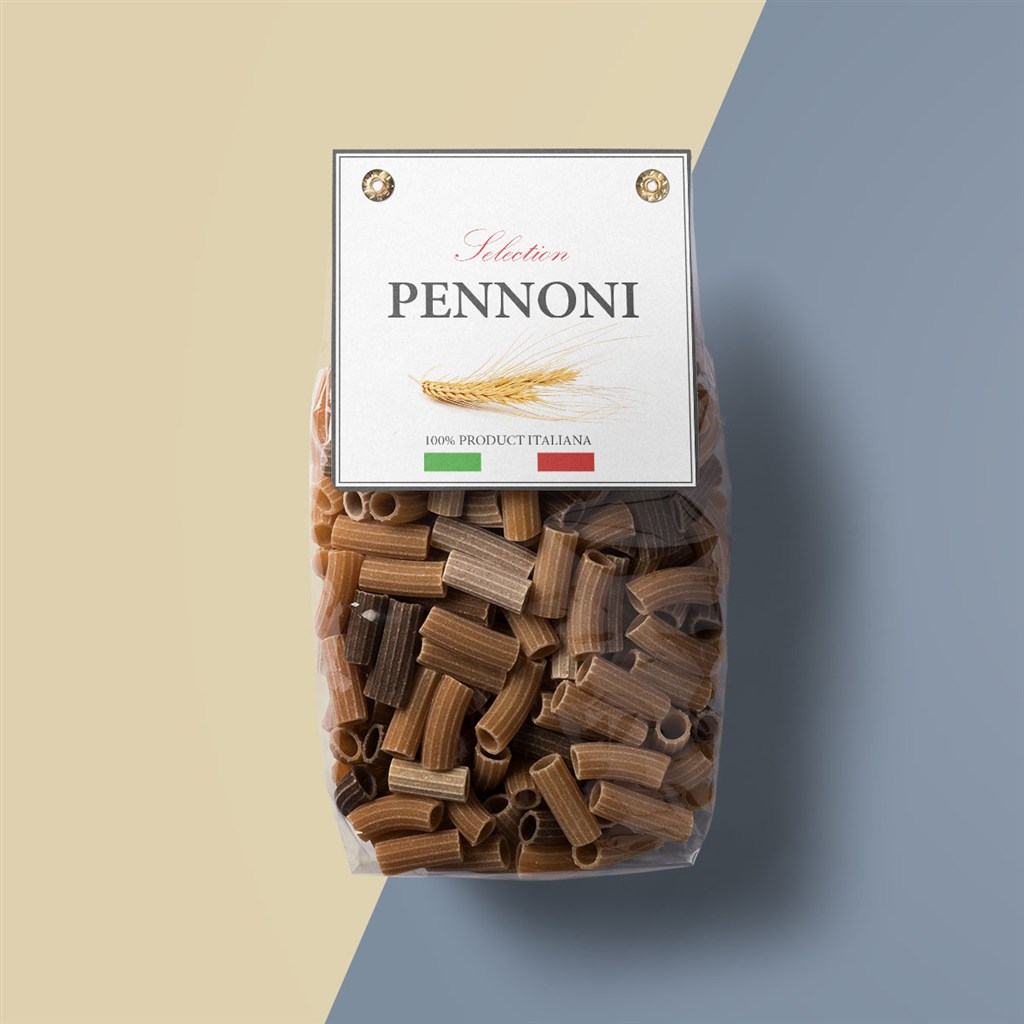 有机食品之意面通心粉包装盒样机模板