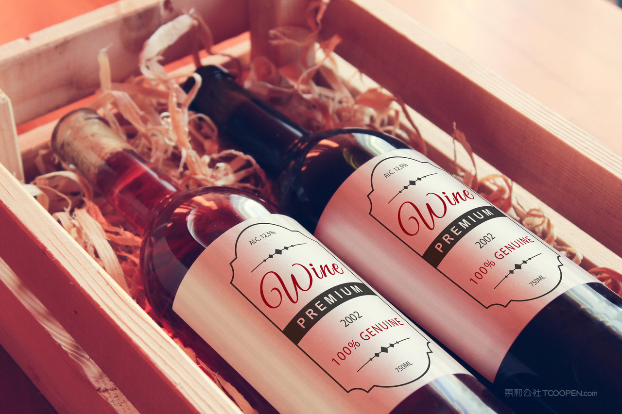 葡萄酒标签样机