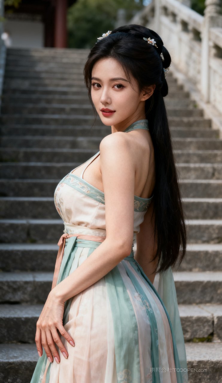 性感汉服写真女性丰腴美艳美女古风