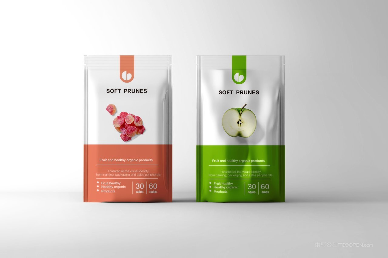 食品塑料包装样机psd模板