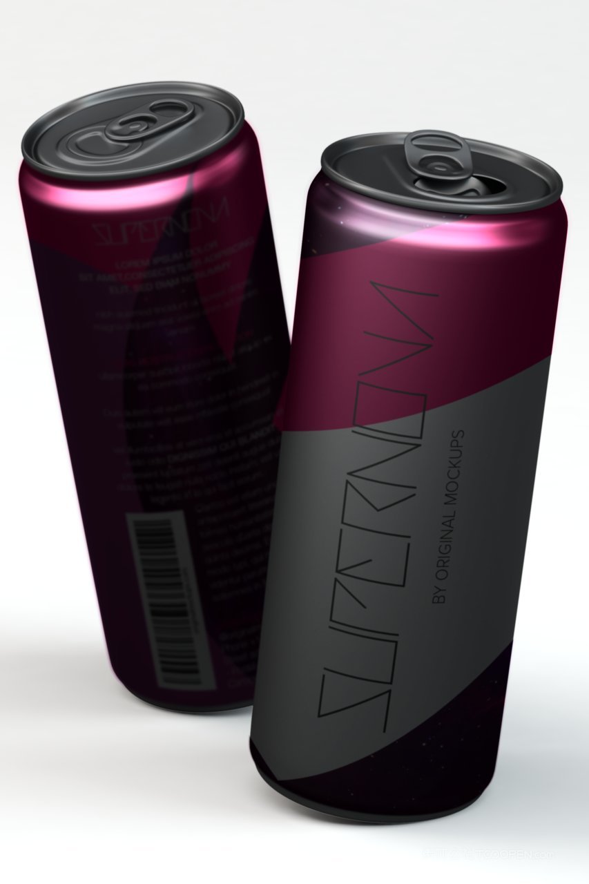 酒水饮料易拉罐样机psd