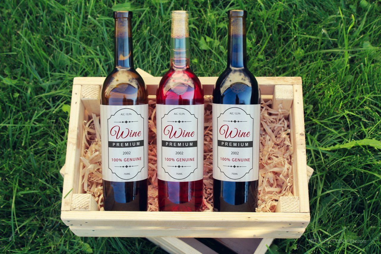 葡萄酒标签样机