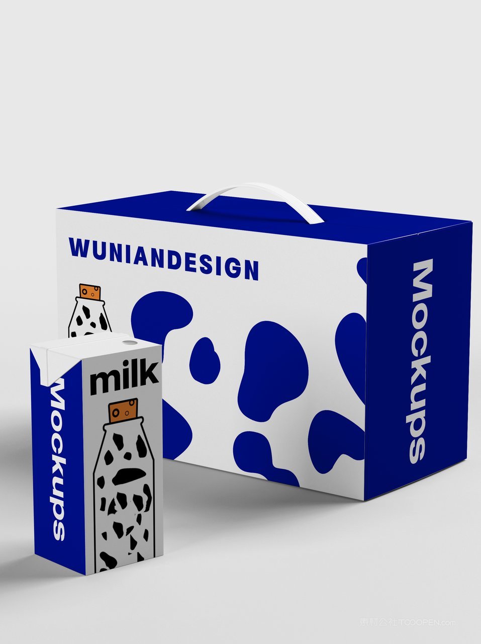 手提礼盒包装样机素材