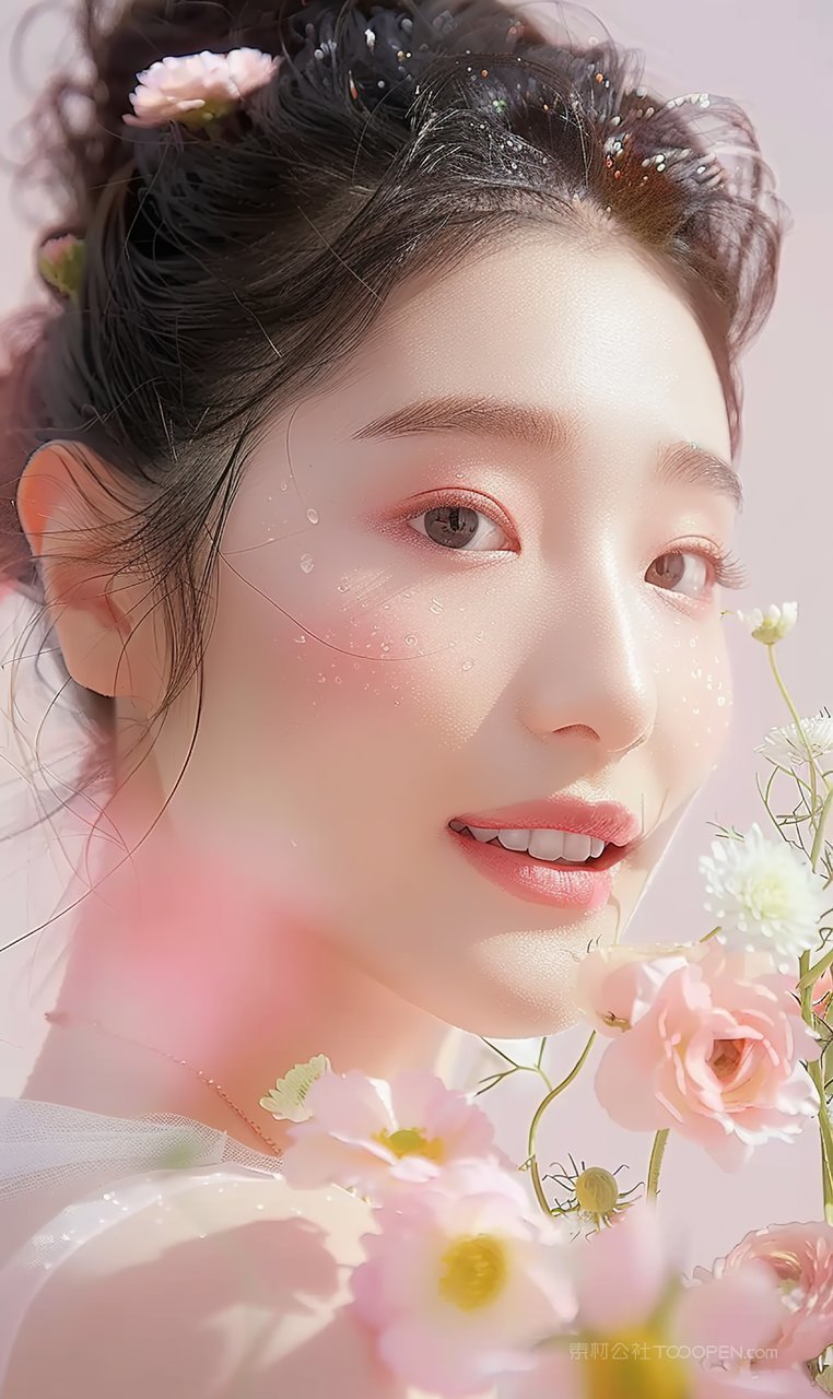 美女优美清纯盛装少女时尚彩妆魅力美容