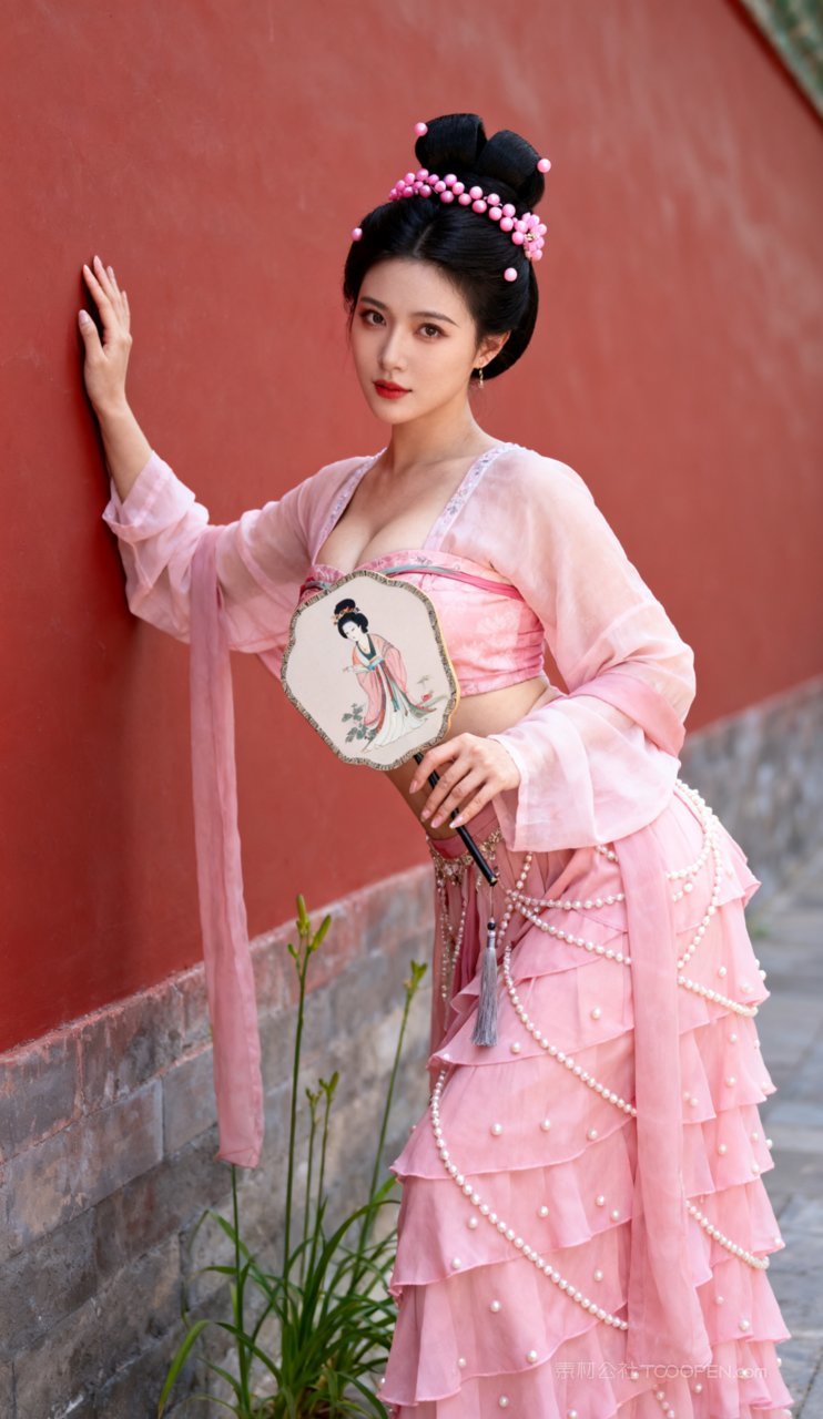 妩媚美女汉服性感古风美艳大胸