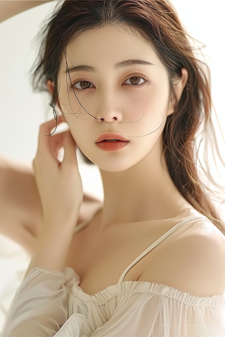 女性彩妆青春时尚优美美容美女清纯魅力年轻