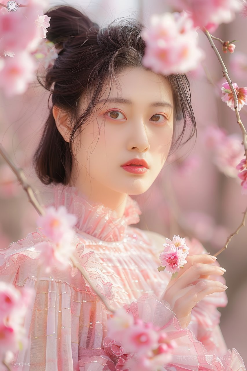 清纯年轻彩妆美女魅力时尚青春女性优美