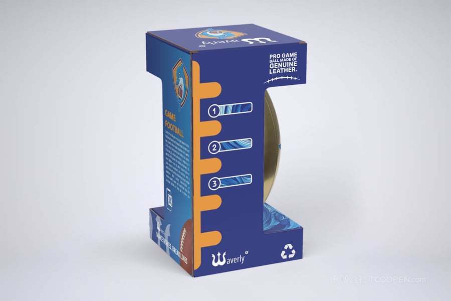 橄榄球包装盒样机