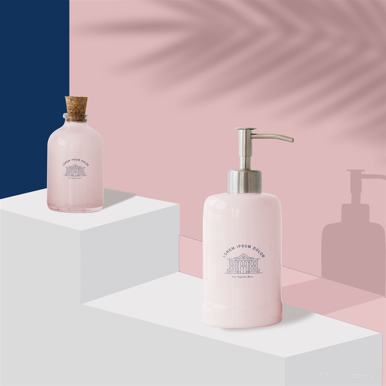 酒店VI洗浴用品贴图样机