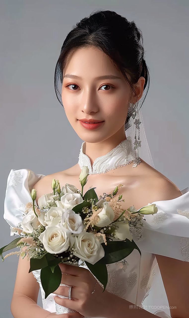 女性少女魅力高雅气质迷人美白