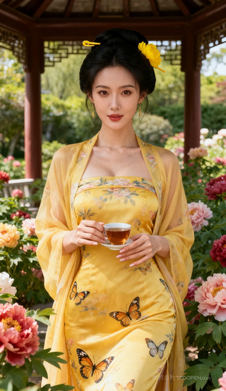 汉服少女美艳性感妩媚美女大胸古风