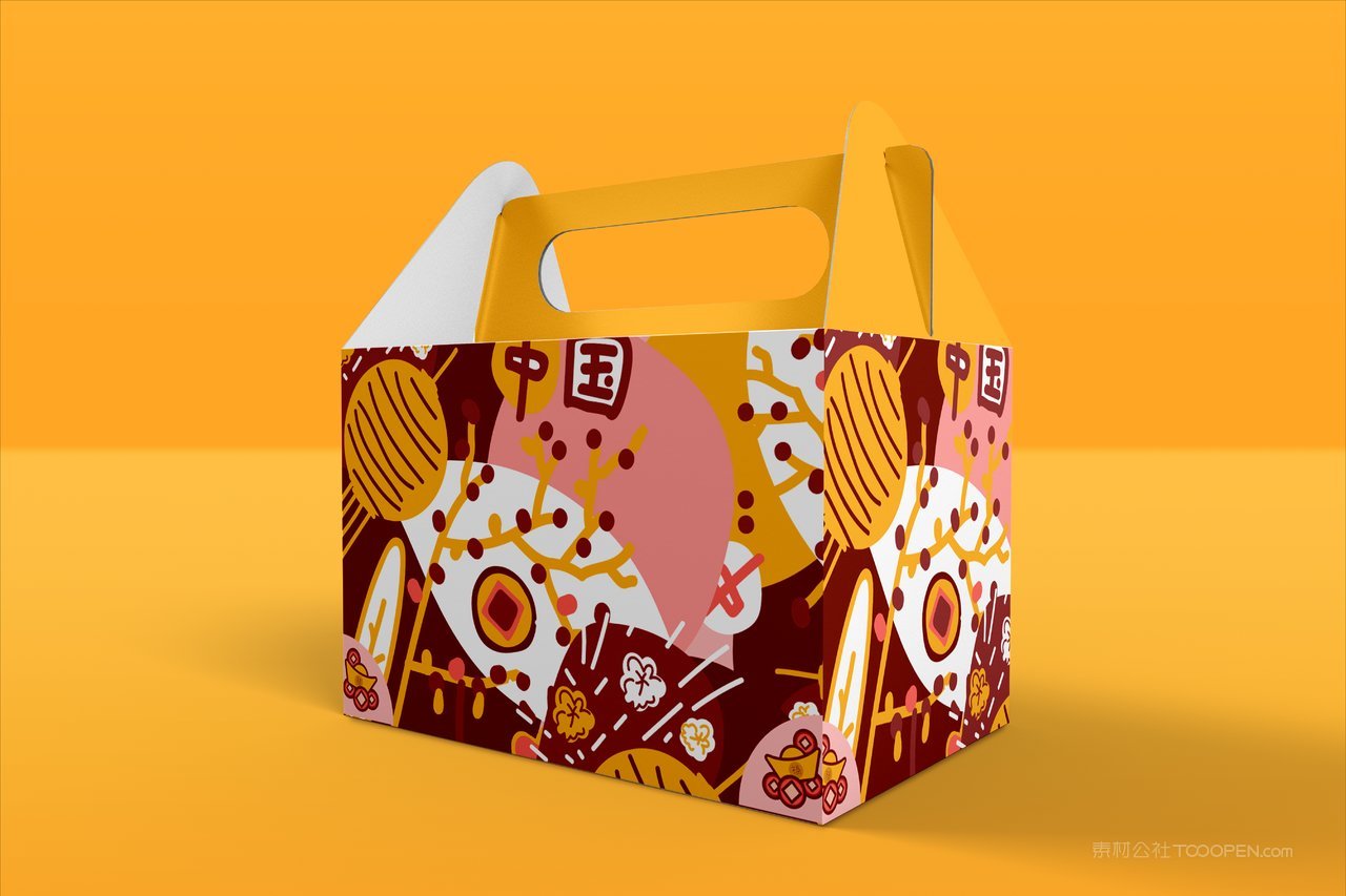 手提礼盒包装样机模板