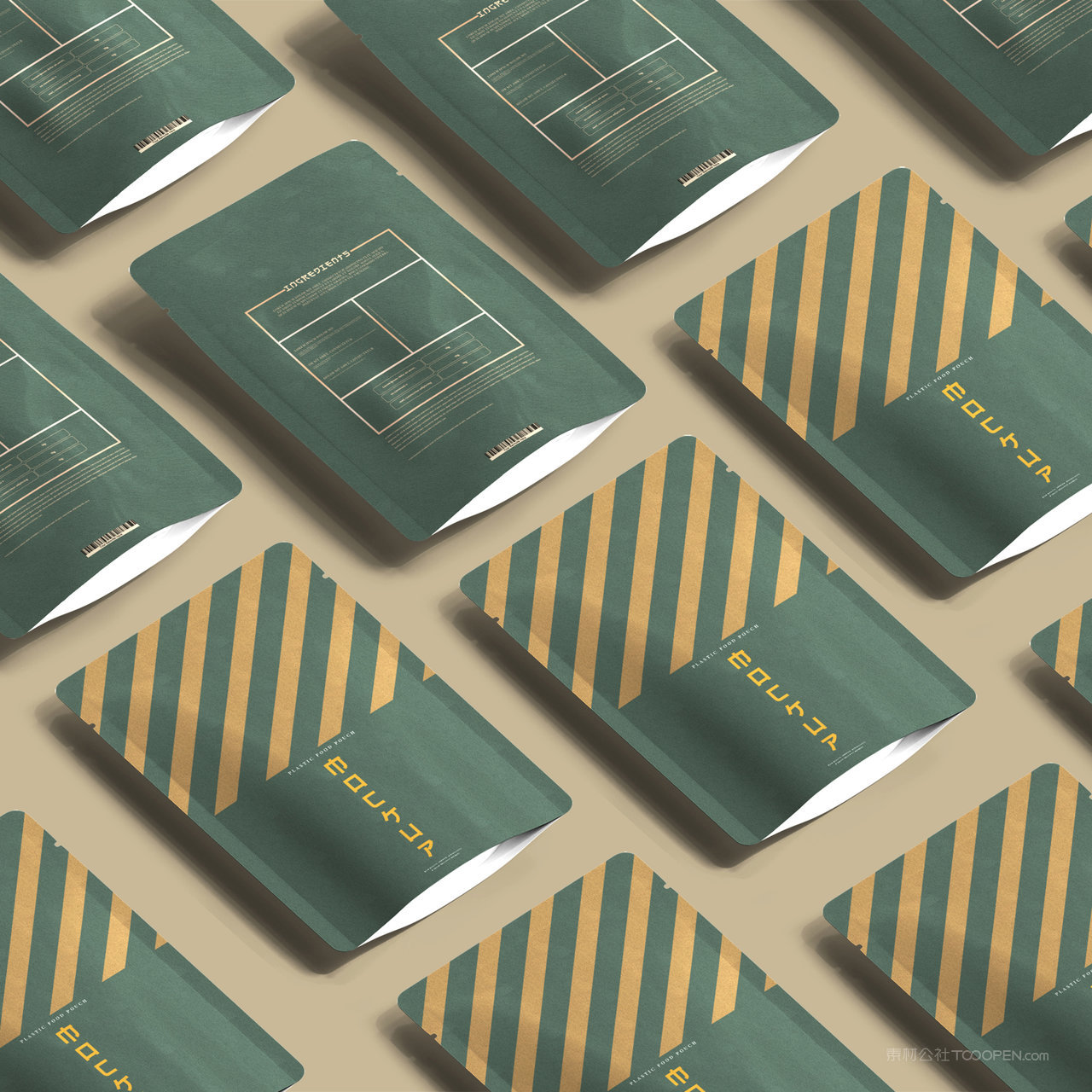 食品包装袋贴图样机