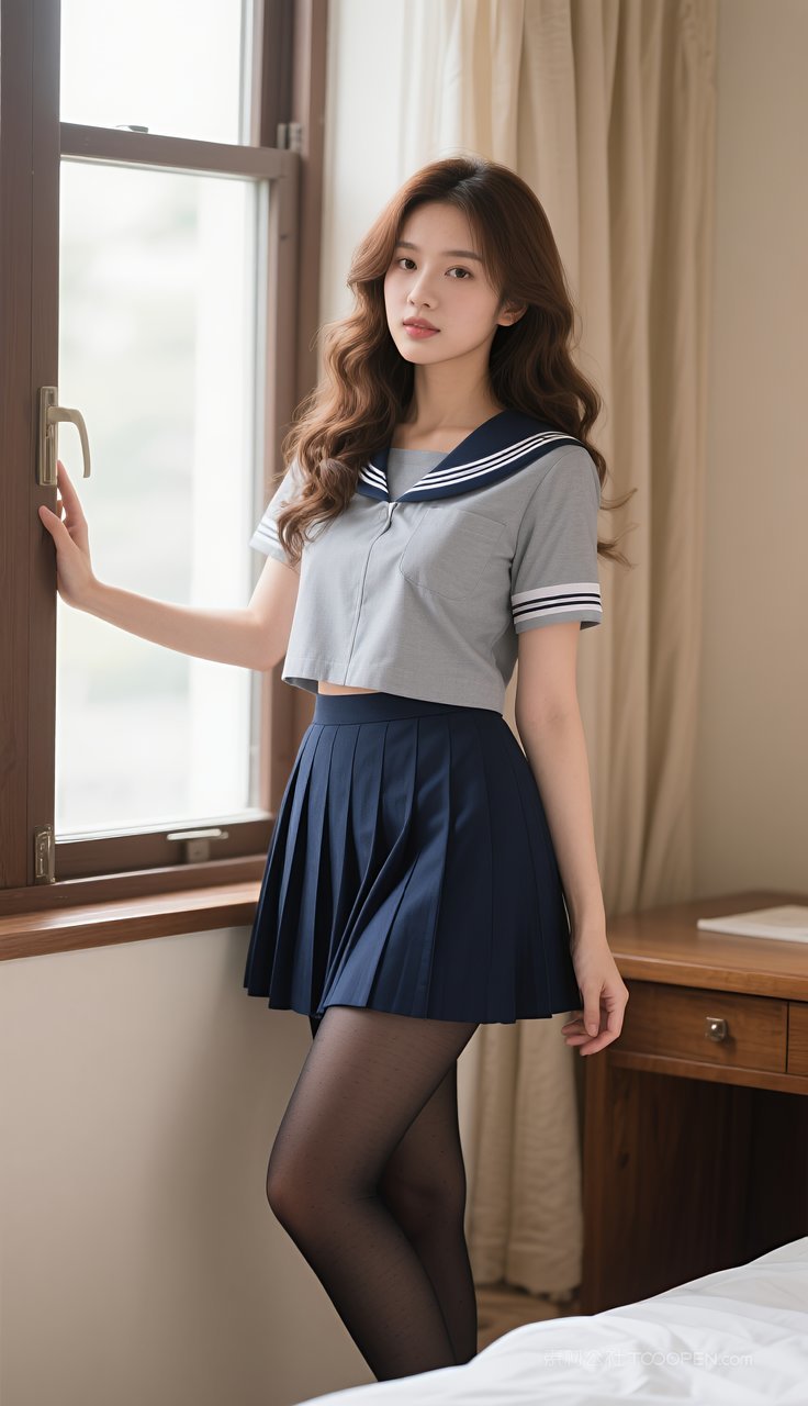 美腿美女短裙制服丝袜模特长腿